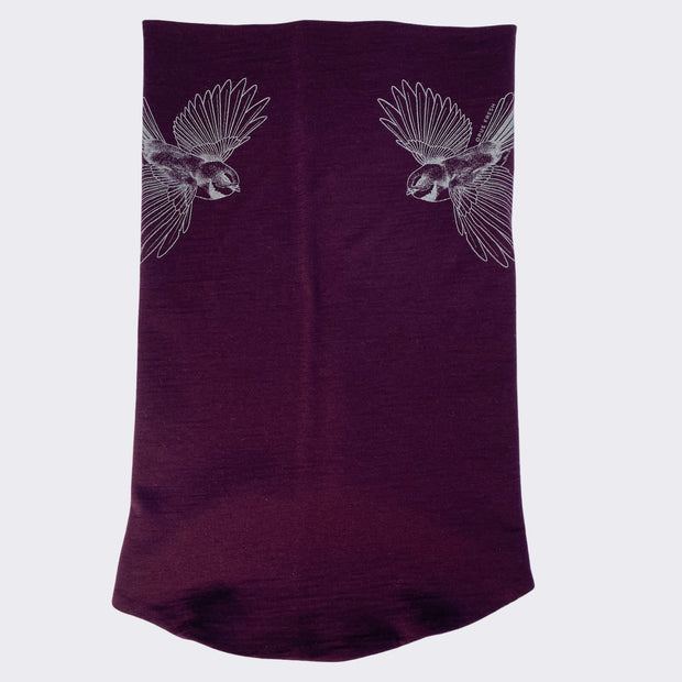 Windpipe Neck Warmer - Pīwakawaka Print