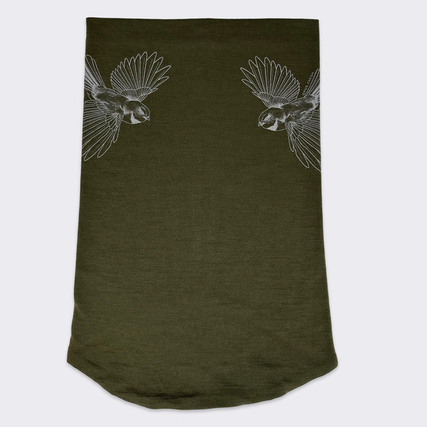 Windpipe Neck Warmer - Pīwakawaka Print
