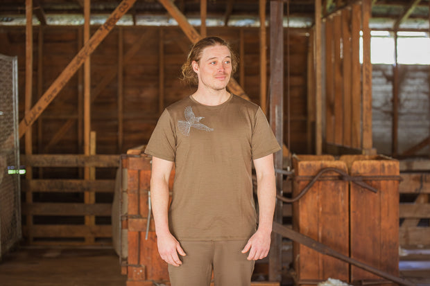 Tūī Tumble Tee - Walnut