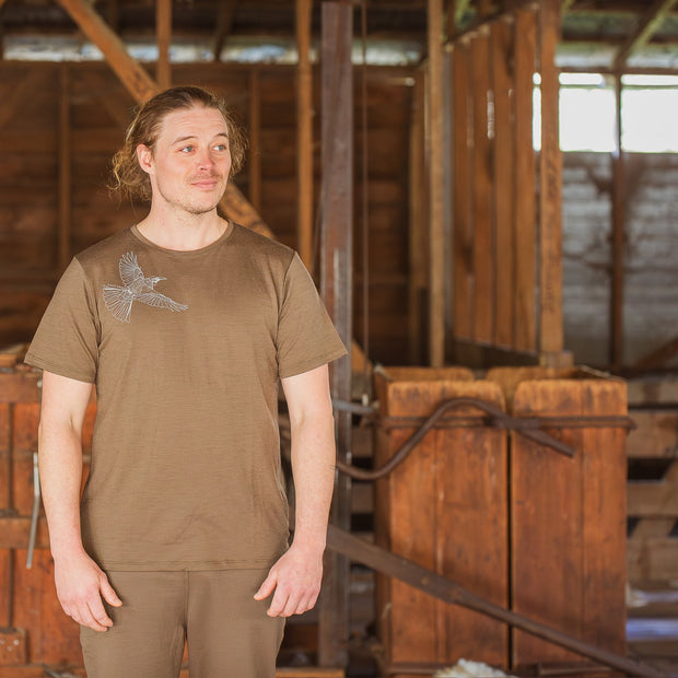 Tūī Tumble Tee - Walnut