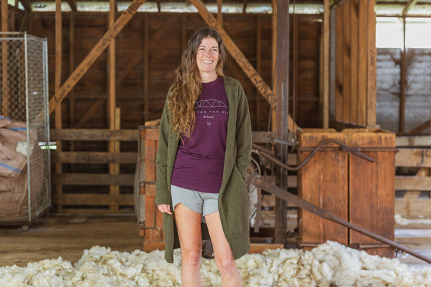 Longline Cardigan - Fern