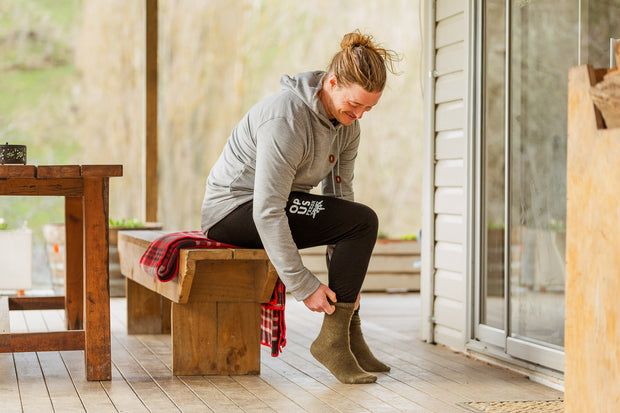 Possum / Merino Socks (Green)
