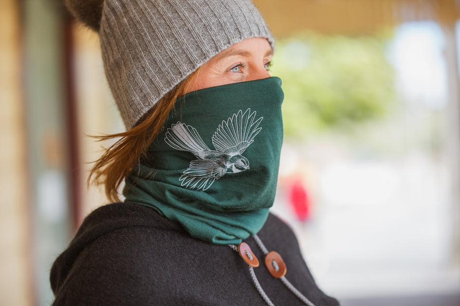 Windpipe Neck Warmer - Pīwakawaka Print – Opus Fresh Apparel Co.