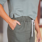 Hemp Pants - Smoky Green