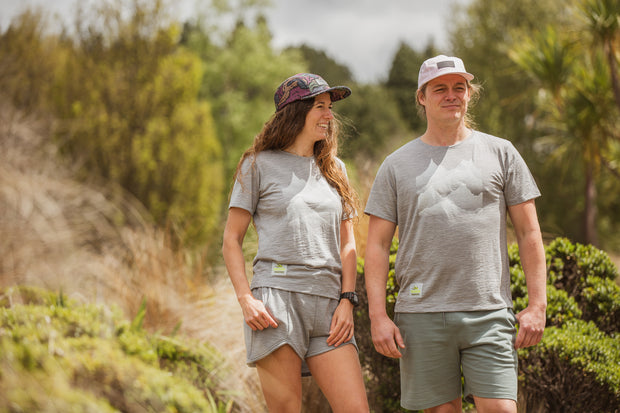 Tussock Traverse Tumble Tee - Grey Marle